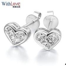 太钢桃心耳钉网红,网红爆款，时尚潮流新宠